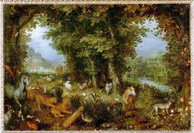 Het paradijs op aarde ... door Jan the Elder Brueghel