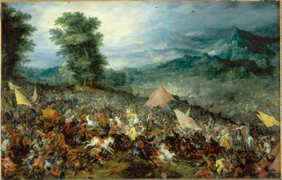 De slag om Issos ... door Jan the Elder Brueghel