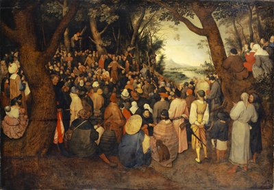 De preek van Johannes de Doper, ca. 1598 door Jan the Elder Brueghel