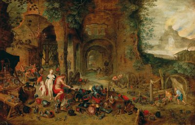 Venus in de smidse van Vulcanus door Jan the Younger (workshop) Brueghel