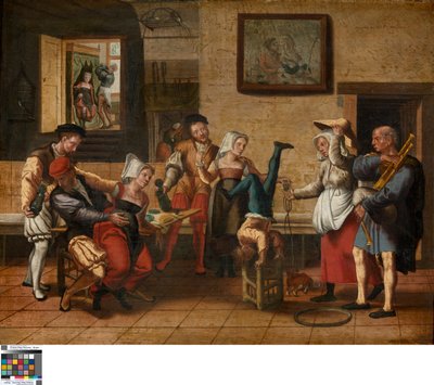 Kroegscène door Jan van Amstel