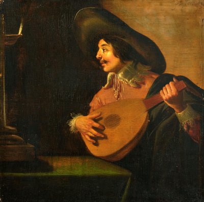 De luitspeler door Jan van Bijlert