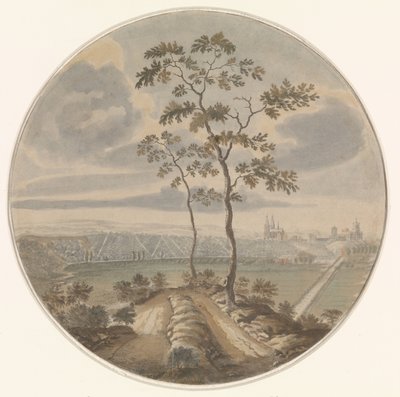 Gezicht op de stad Kleef door Jan van Call (I) (attributed to)