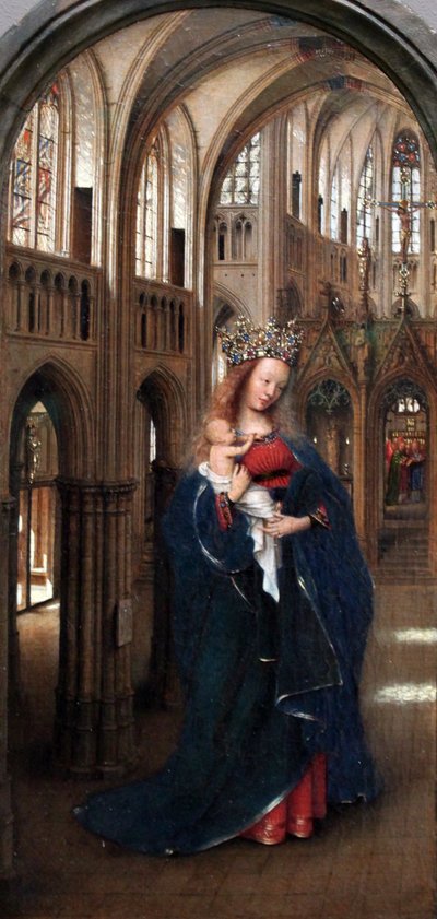 Duits: Die Madonna in der Kirche De Madonna in de kerk door Jan van Eyck