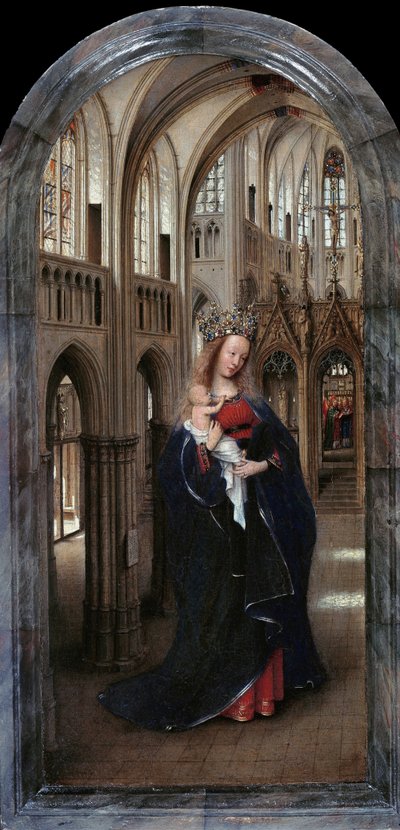Duits: Die Madonna in der Kirche De Madonna in de kerk door Jan van Eyck