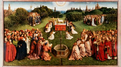 Het Lam Gods. Aanbidding van het Mystieke Lam, 1432 door Jan van Eyck