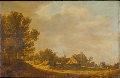 Landschap met herberg door Jan van Goyen