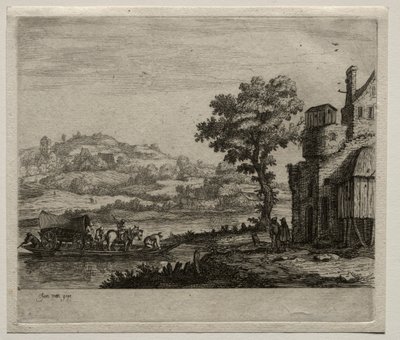 De Veerboot door Jan van Goyen