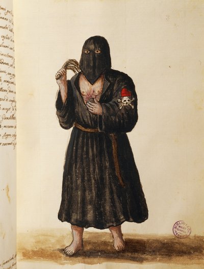 Broederschap van Boetelingen, begeleidt de begrafenisstoet van belangrijke burgers naar de Basiliek van San Marco in Venetië, Volume II, f 89 door Jan van Grevenbroeck