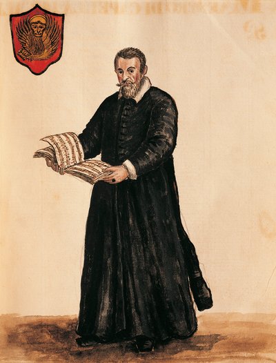 Portret van Italiaanse Componist Claudio Monteverdi door Jan van Grevenbroeck