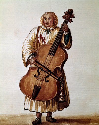 Straatmuzikant (zwervende muzikant) door Jan van Grevenbroeck