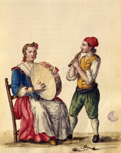 Venetiaanse Muzikant door Jan van Grevenbroeck