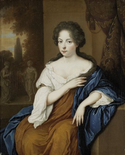 Portret van een vrouw door Jan van Haensbergen (attributed to)