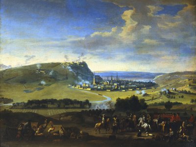 Het Beleg van Namen, scène voor de laatste aanval, 5 augustus 1695 door Jan van Huchtenburg