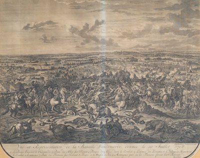De slag bij Oudenaarde op 11 juli 1708 door Jan van Huchtenburgh
