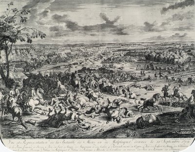 Gevechtsscènes uit: Dumont et Rousset, Histoire militaire du Prince Eugene (1663-1736), serie van acht gravures door Jan van Huchtenburgh