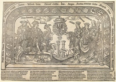 De zes kinderen van Filips de Schone: Eleonora van Castilië, Karel V, Isabella van Oostenrijk, Ferdinand I, Maria en Catharina, ca. 1523 door Jan van Nieulandt
