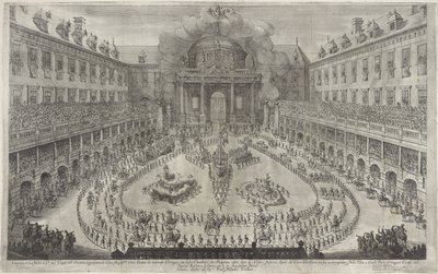 Caroussel in de hofburg te Wenen door Jan van Ossenbeeck