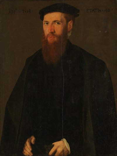 Portrait of Willem van Lokhorst door Jan van Scorel