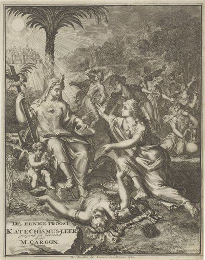 Titelpagina voor: M. Gargon, De eenige troost, 1713 door Jan van Vianen