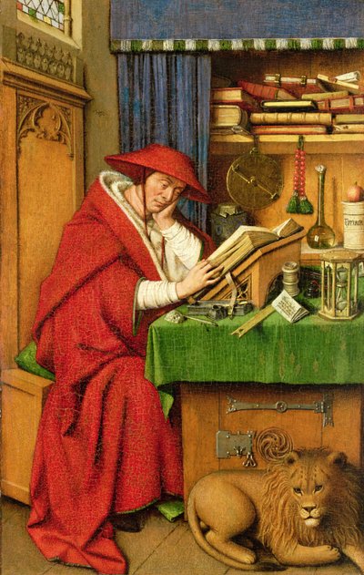 St. Hiëronymus in zijn Studie door Jan van Eyck