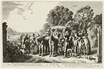 Lucht, plaat twee uit De vier elementen door Jan van de Velde II