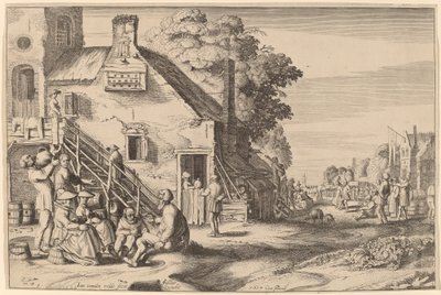 Lente (Dorpsfeest voor een Herberg) door Jan van de Velde II