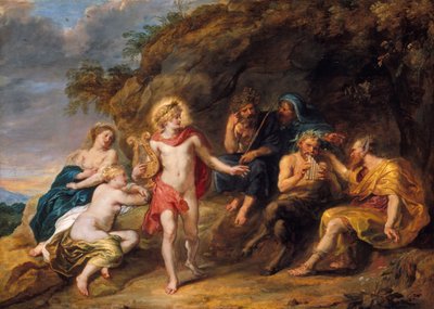 Het oordeel van Midas door Jan van den Hoecke