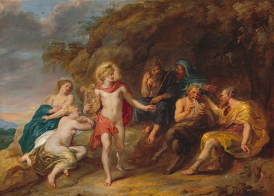 Het oordeel van Midas, c. 1640 door Jan van den Hoecke