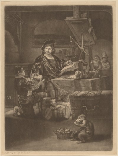 Jan Uytenbogaert door Jan van der Bruggen after Rembrandt van Rijn