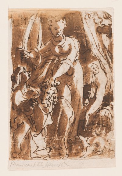 Recto: Judith met het hoofd van Holofernes; Verso: Pietà door Jan van der Straet, called Stradanus