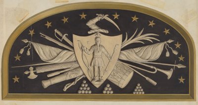 Lunet - Massachusetts State Seal, ca. 1937 door Jane Iverson