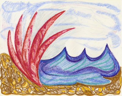 Wormiston Zeezicht, 2003 door Janet McKenzie