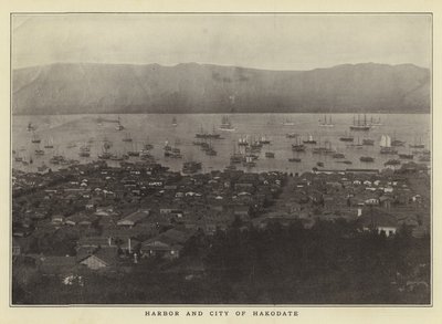 Haven en stad van Hakodate door Japanese Photographer