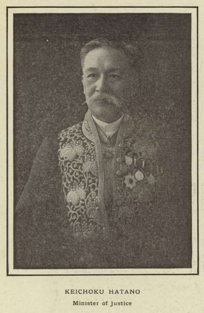 Keichoku Hatano, Minister van Justitie door Japanese Photographer