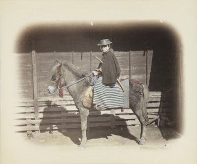 Man op een paard door Japanese Photographer
