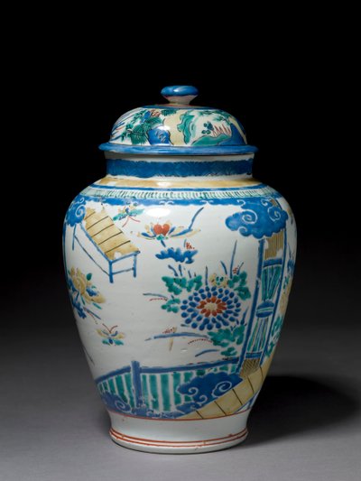 Pot met bijbehorend deksel, ca. 1660-80 door Japanese School