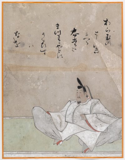 Een van de Sanjurokkasen, albumblad door Japanese School