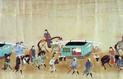 Deel van de zesde Koreaanse ambassade naar Japan ten tijde van de opvolging van Tokugawa Ietsuna in 1651, mogelijk door Kano Masunobu (1625-94) 1655-57 door Japanese School