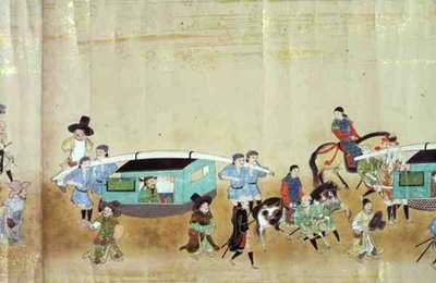 Deel van de zesde Koreaanse ambassade naar Japan in Meireki 1 ten tijde van de opvolging van Tokugawa Ietsuna in 1651, mogelijk door Kano Masunobu (1625-94) 1655-57 door Japanese School