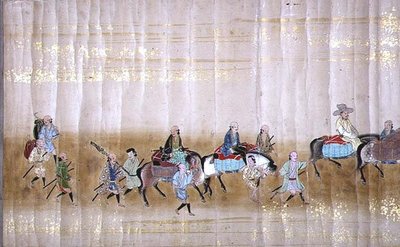 Zesde Koreaanse ambassade naar Japan in Meireki 1 tijdens de opvolging van Tokugawa Ietsuna in 1651, mogelijk door Kano Masunobu (detail) door Japanese School