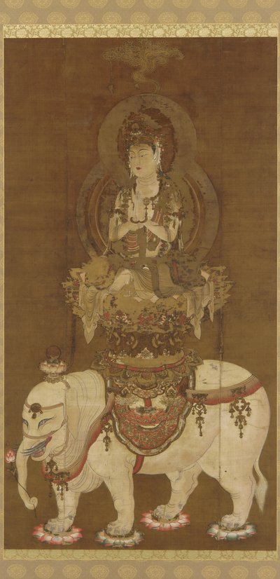 De Bodhisattva - Fugen (Fugen Bosatsu) Heian-periode door Japanese School