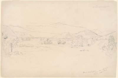 Studie voor "Uitzicht op Mt. Washington" door Jasper Francis Cropsey