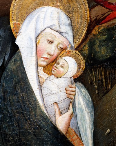 Maria en Kind (detail) door Jaume Ferrer