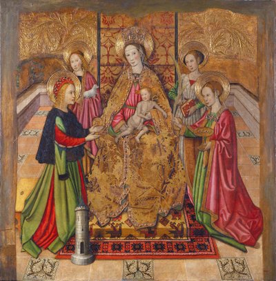 Maagd en Heiligen door Jaume Huguet