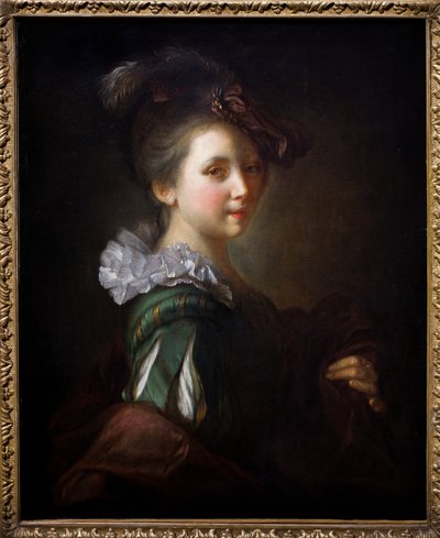 Studie van een jong meisje door Jean-Alexis Grimou
