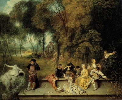 De geneugten van de liefde door Jean-Antoine Watteau