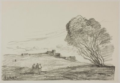 Het geïsoleerde fort door Jean-Baptiste-Camille Corot