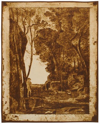 De kleine herder, 1e plaat door Jean-Baptiste-Camille Corot