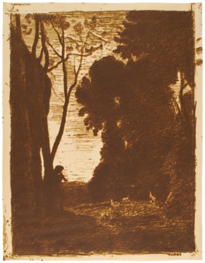 De kleine herder, 2e plaat door Jean-Baptiste-Camille Corot